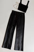 FADED FAUX LEATHER PANT